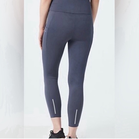 Ruched Waist Leggings - 3XP/3X - Gray -MIND BODY LOVE- Yoga, Workout, Exercise - Picture 2 of 14